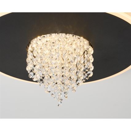 Searchlight - LED Dæmpbar loftlampe DELUGE LED/20W/230V Ø 31,5 cm sort