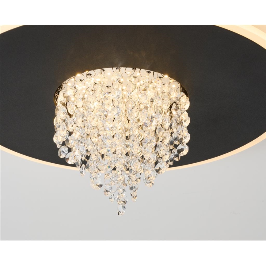 Searchlight - LED Dæmpbar loftlampe DELUGE LED/20W/230V Ø 31,5 cm sort