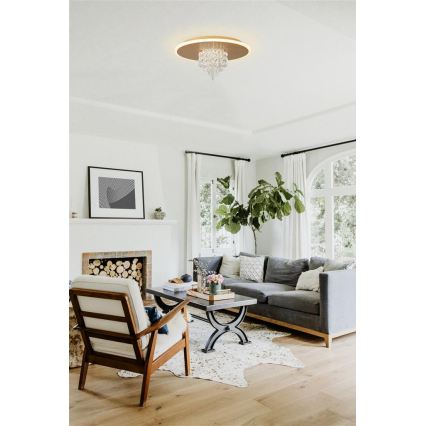 Searchlight - LED-dæmpbar loftlampe DELUGE LED/20W/230V Ø 31,5 cm guld