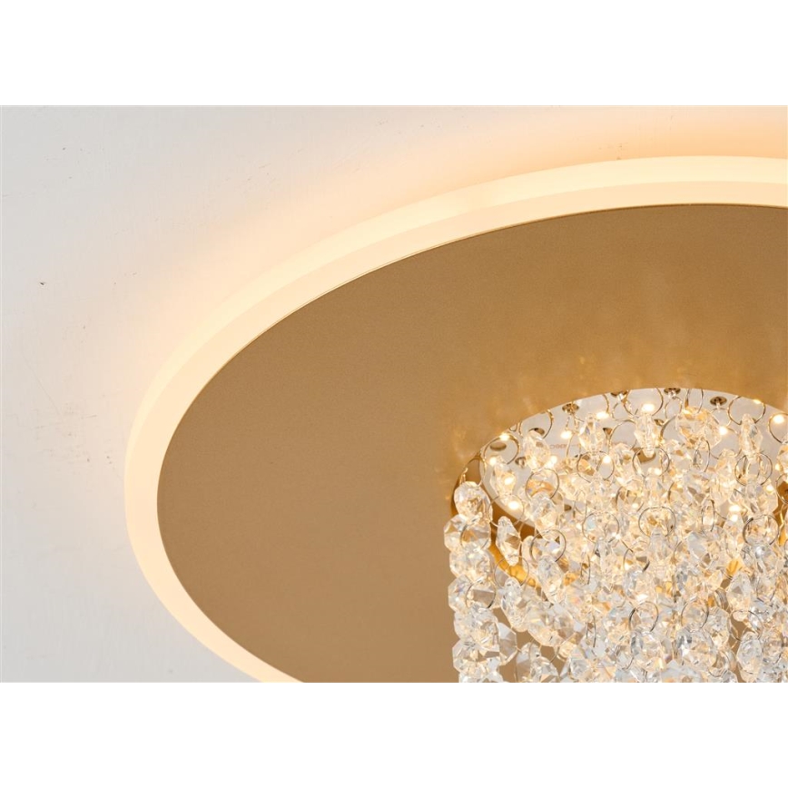 Searchlight - LED-dæmpbar loftlampe DELUGE LED/20W/230V Ø 31,5 cm guld