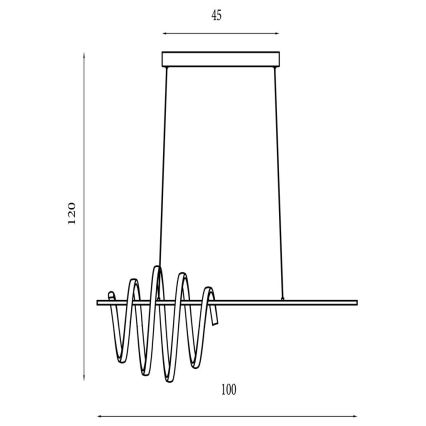 Searchlight - LED dæmpbar pendel med wire SWORD LED/40W/230V 3000K