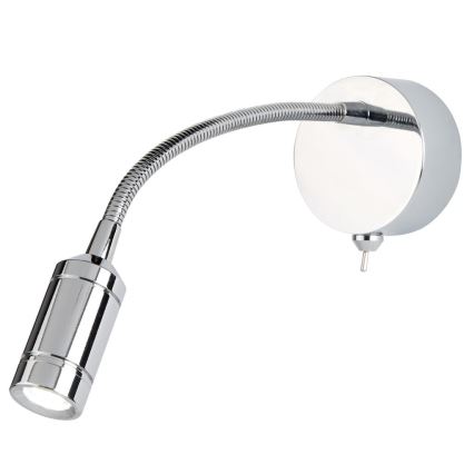 Searchlight - LED Fleksibel lille lampe ADJU LED/1W/230V skinnende krom