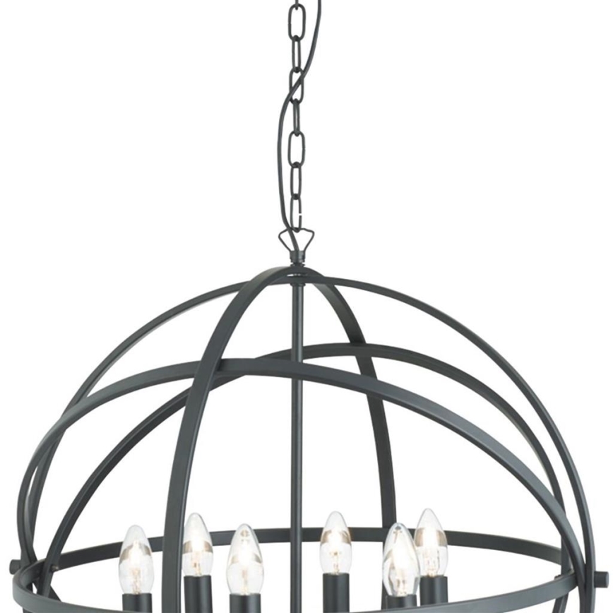 Searchlight - Loftlampe på kæde ORBIT 6xE14/60W/230V sort