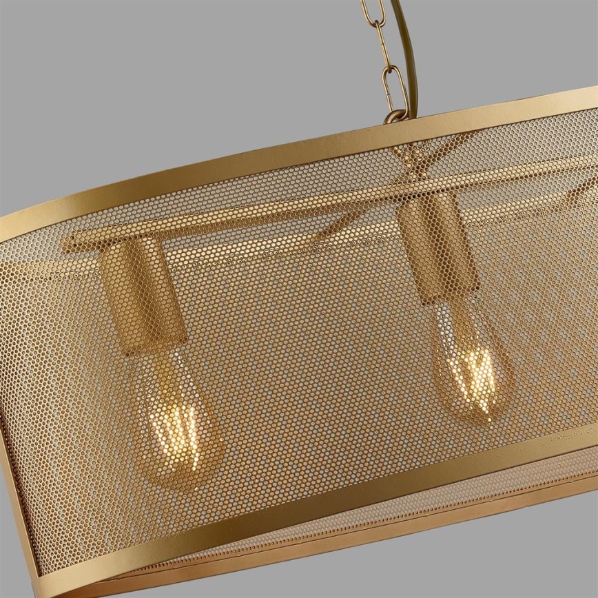 Searchlight - Lysekrone i kæde FISHNET 4xE27/60W/230V gylden