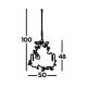 Searchlight - Pendel med kædeophæng ALMANDITE 5xE14/40W/230V