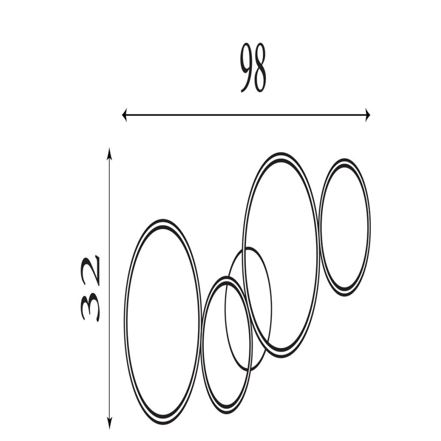Searchlight - LED dæmpbar loftlampe CIRQUE LED/37W/230V 3000K 33x97 cm