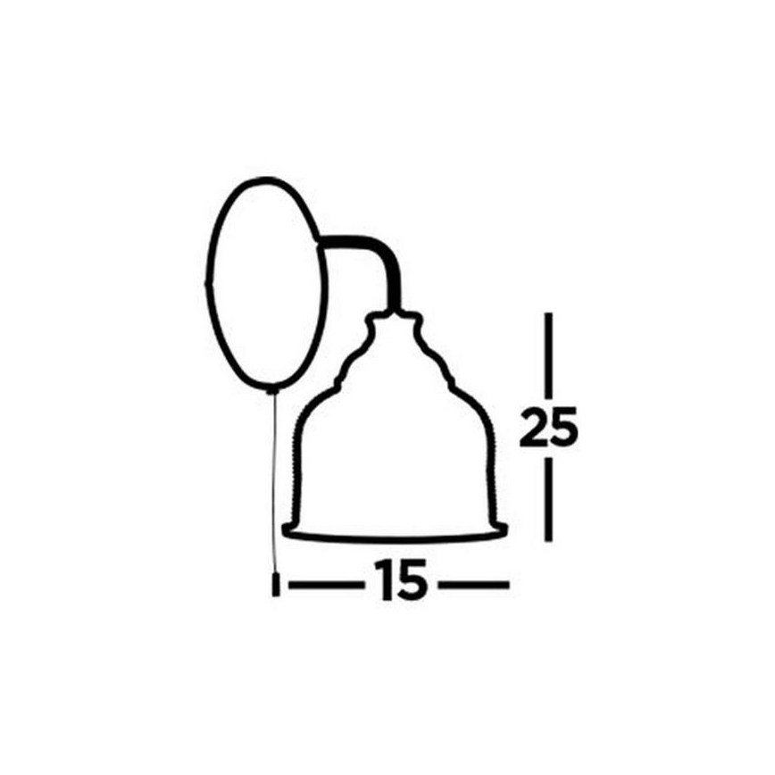 Searchlight - Væglampe BISTRO 1xE27/60W/230V messing
