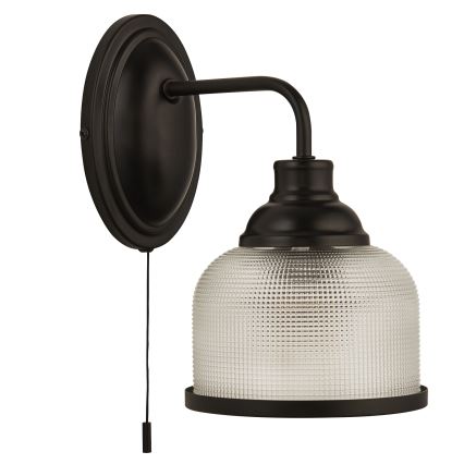 Searchlight - Væglampe BISTRO 1xE27/60W/230V sort