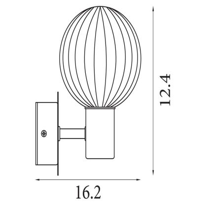 Searchlight - Væglampe LUMINSPHERE 1xG9/7W/230V sort