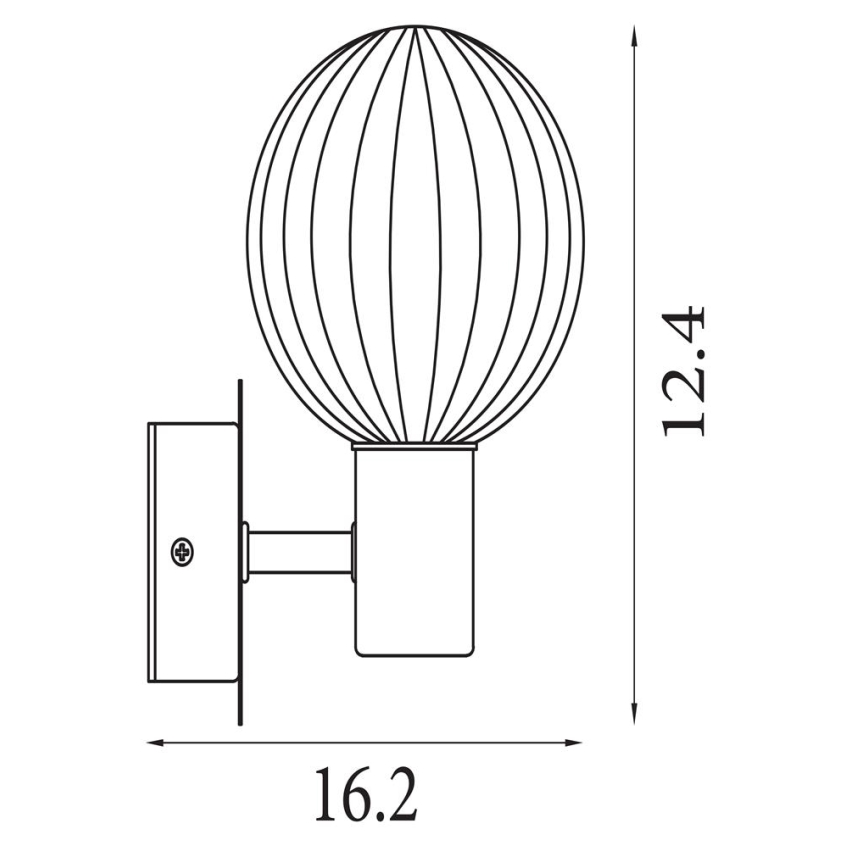 Searchlight - Væglampe LUMINSPHERE 1xG9/7W/230V sort
