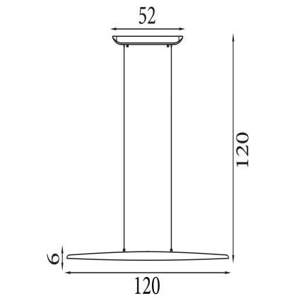 Searchlight - LED dæmpbar pendel på wire KENZIE LED/29W/230V 2700/3000/4000K