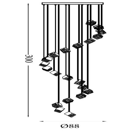 Searchlight - LED dæmpbar loftlampe CUBOID LED/10,25W/230V 3000K