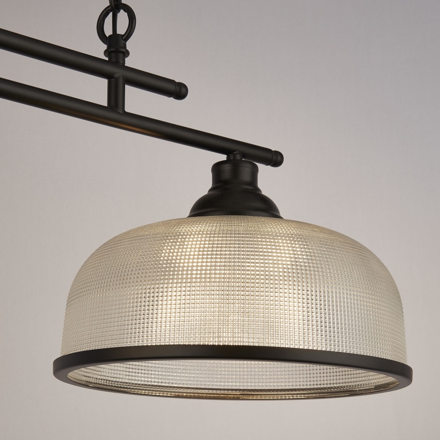 Searchlight - Pendel med kædeophæng BISTRO 2xE27/60W/230V sort