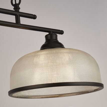 Searchlight - Pendel med kædeophæng BISTRO 3xE27/60W/230V sort