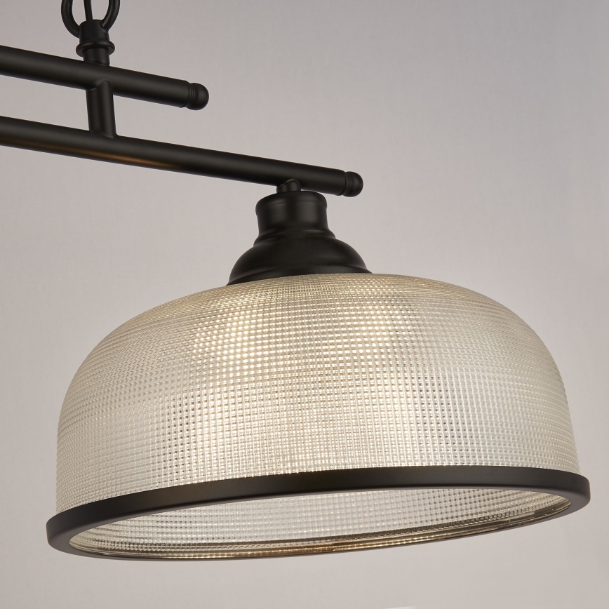 Searchlight - Pendel med kædeophæng BISTRO 3xE27/60W/230V sort
