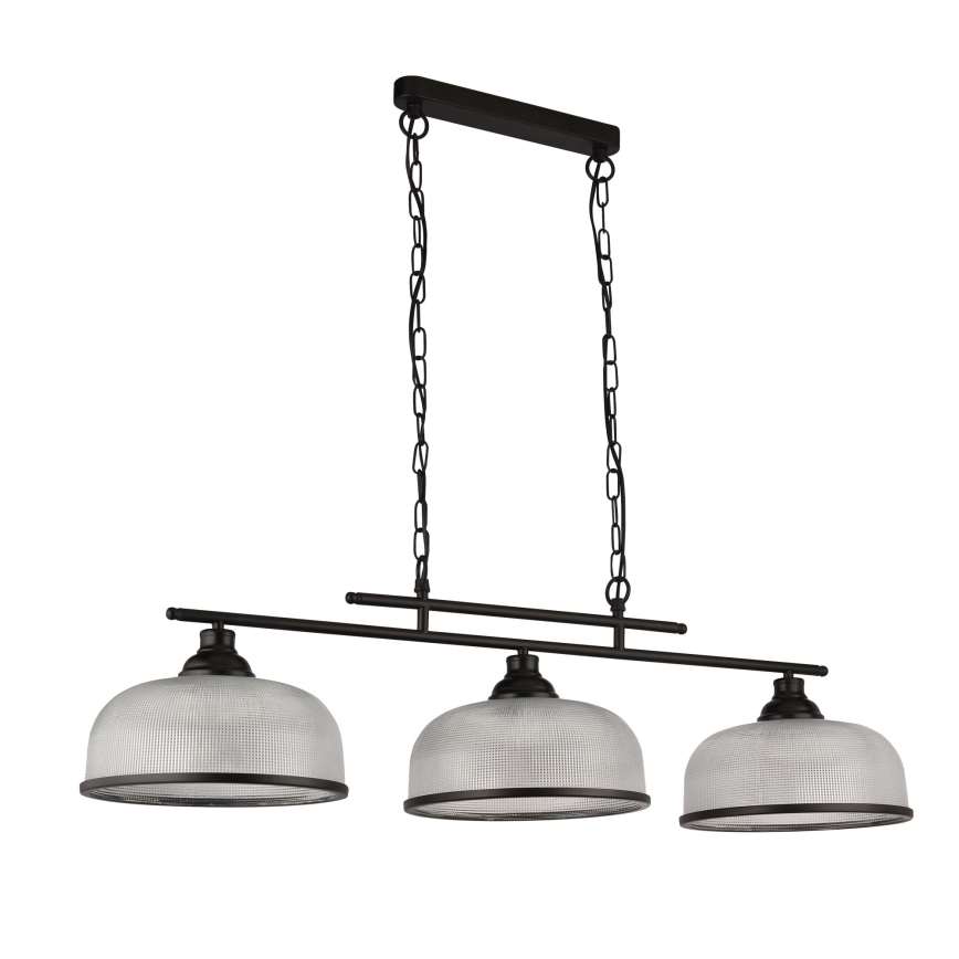 Searchlight - Pendel med kædeophæng BISTRO 3xE27/60W/230V sort
