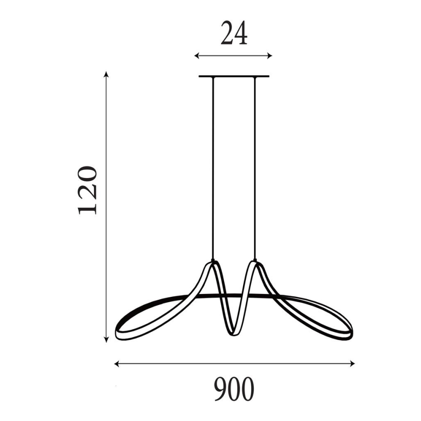 Searchlight - MAISIE LED-dæmpbar pendel på wire LED/41W/230V
