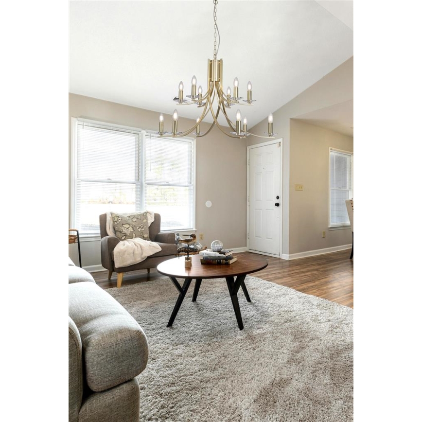 Searchlight - Lysekrone med kæde ASCONA 12xE14/60W/230V