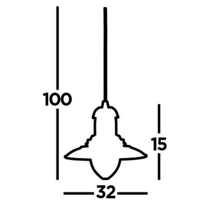 Searchlight - Kabelpendel FISHERMAN 1xE27/60W/230V messing
