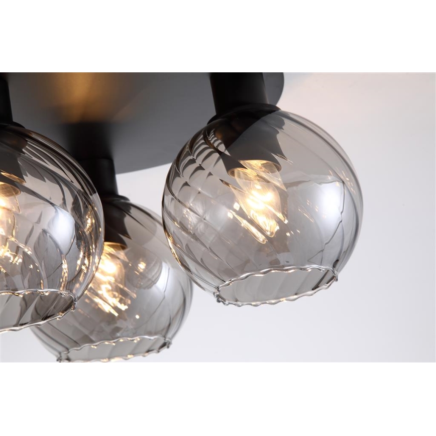 Searchlight - Loftlampe RADIANCE 3xE27/60W/230V Ø 37,5 cm sort