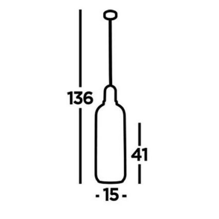 Searchlight - Pendel PIPETTE 1xE27/60W/230V mat