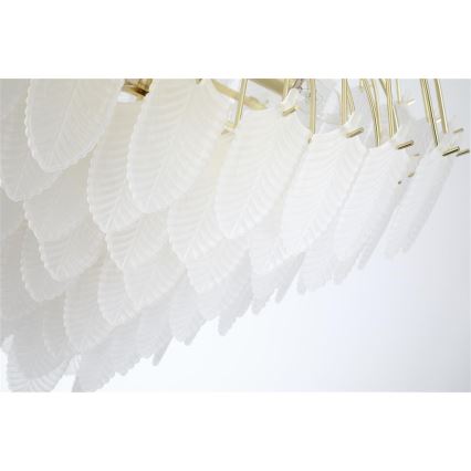 Searchlight - Lysekrone med kæde FEATHER 10xE14/60W/230V