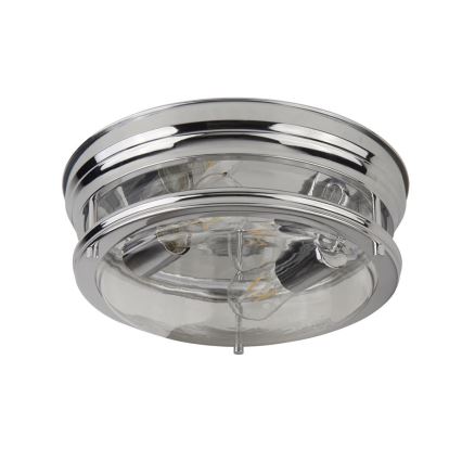 Searchlight - Loftlampe EDINBURGH I 2xE27/40W/230V skinnende krom