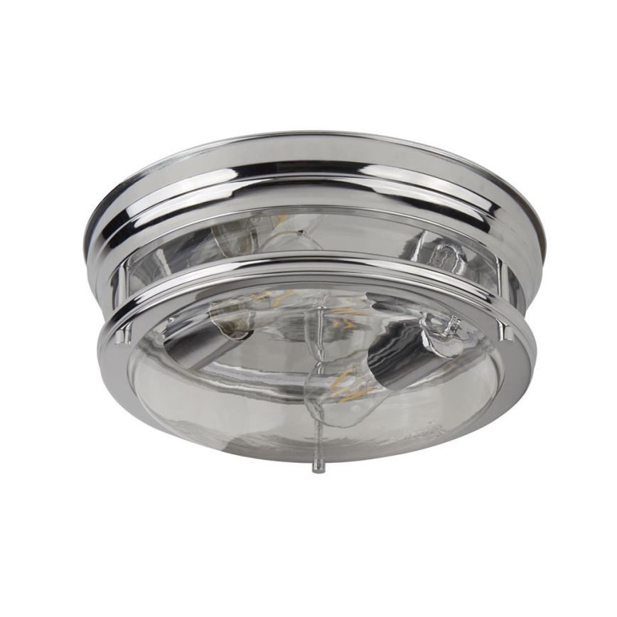 Searchlight - Loftlampe EDINBURGH I 2xE27/40W/230V skinnende krom