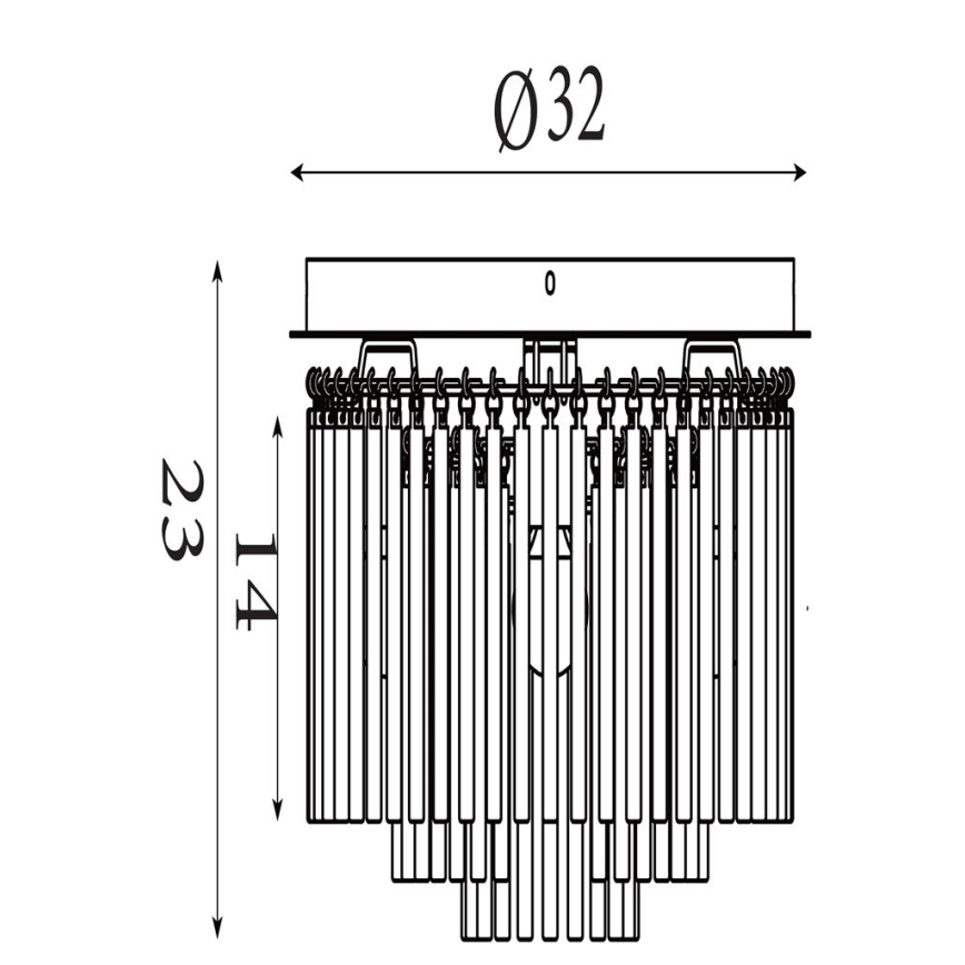 Searchlight - Loftlampe SWIZZLE 5xE14/60W/230V Ø 32 cm guld