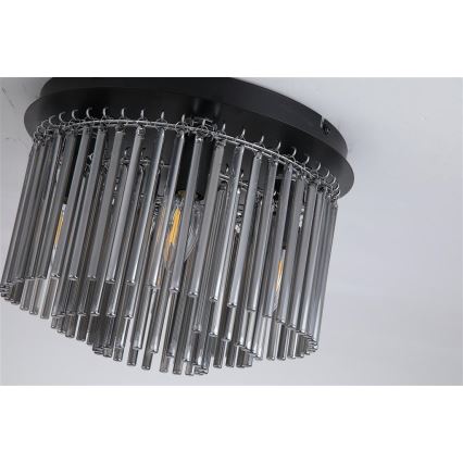 Searchlight - SWIZZLE loftlampe 5xE14/60W/230V Ø 32 cm røgfarvet