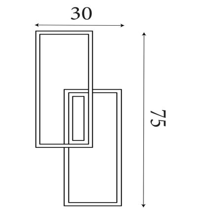 Searchlight - LED-dæmpbar loftlampe OVALOID LED/40W/230V 3000K 30x75 cm