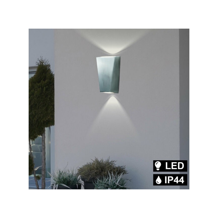 Searchlight - Udendørs LED væglampe OUT 2xGU10/3W/230V IP44 sølv