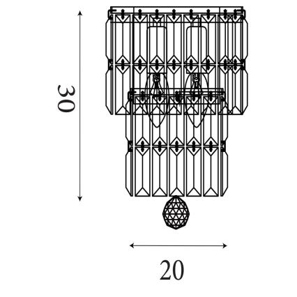 Searchlight - Væglampe til badeværelse EMPIRE 2xE14/7W/230V IP44
