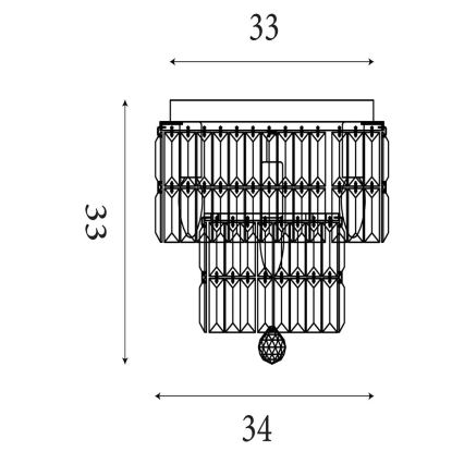 Searchlight - Badeværelsesloftlampe EMPIRE 4xE14/60W/230V IP44