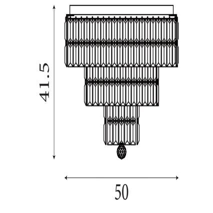 Searchlight - Badeværelsesloftlampe EMPIRE 6xE14/60W/230V IP44