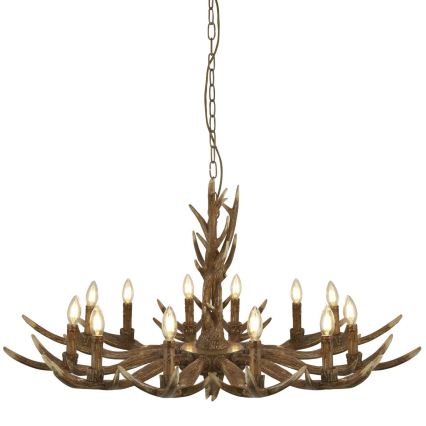 Searchlight - Loftlampe på kæde STAG 12xE14/40W/230V gevir