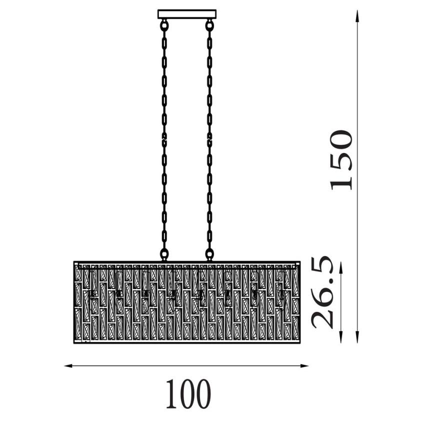 Searchlight - Lysekrone med kæde BIJOU 8xE14/40W/230V