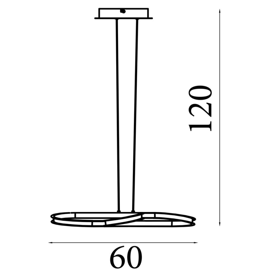 Searchlight - LED-dæmpbar pendel på kabel DOODLE LED/40W/230V messing