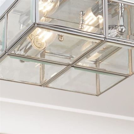 Searchlight - Loftlampe FLUSH 2xE14/40W/230V skinnende krom