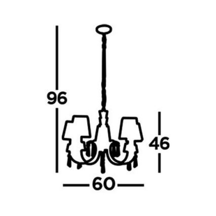 Searchlight - Pendel med kædeophæng PORTICO 5xG9/33W/230V skinnende krom