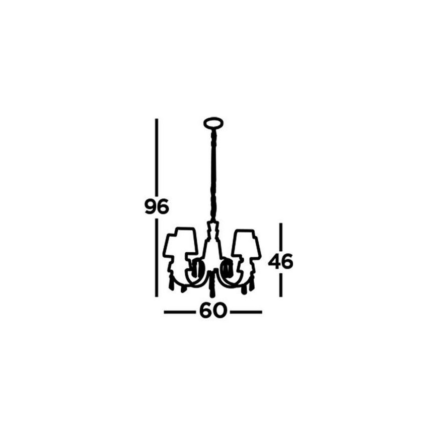 Searchlight - Pendel med kædeophæng PORTICO 5xG9/33W/230V skinnende krom