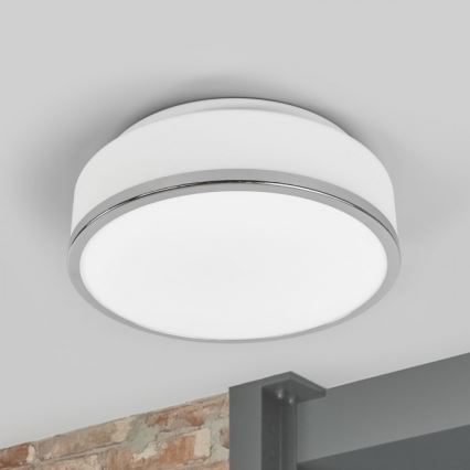 Searchlight - Loftlampe til badeværelse DISC 2xE27/60W/230V IP44