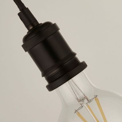 Searchlight - Pendel med wireophæng SUSPENSION 1xE27/60W/230V sort