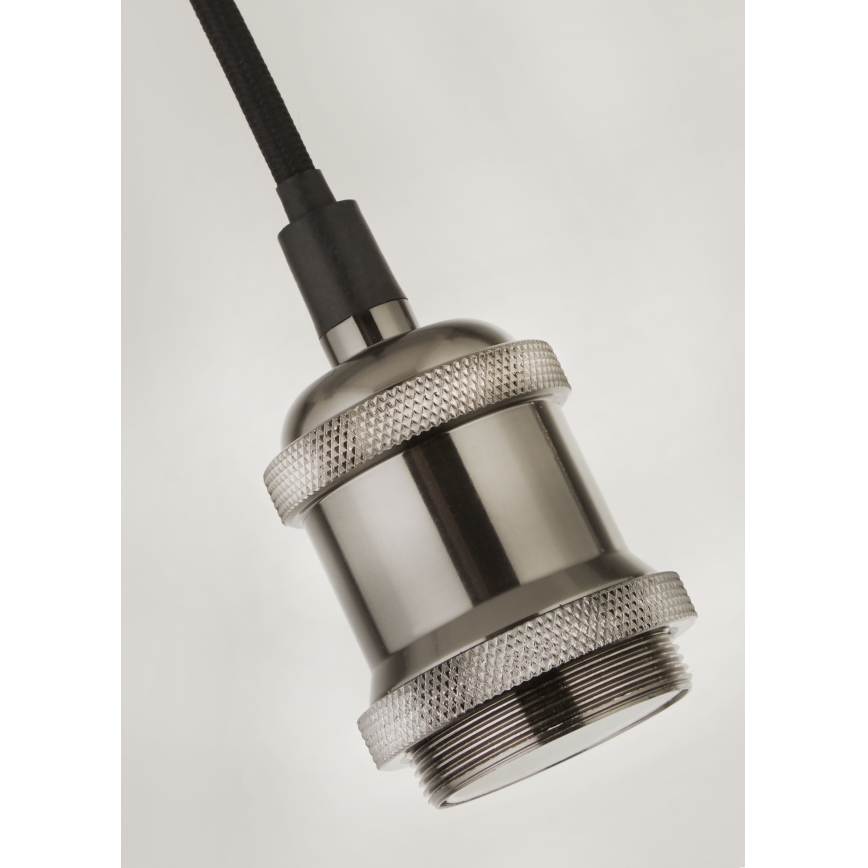 Searchlight - Pendel med kabel SUSPENSION 1xE27/60W/230V sølvfarvet