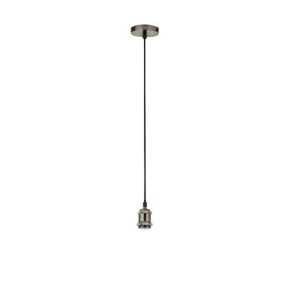 Searchlight - Pendel med kabel SUSPENSION 1xE27/60W/230V sølvfarvet