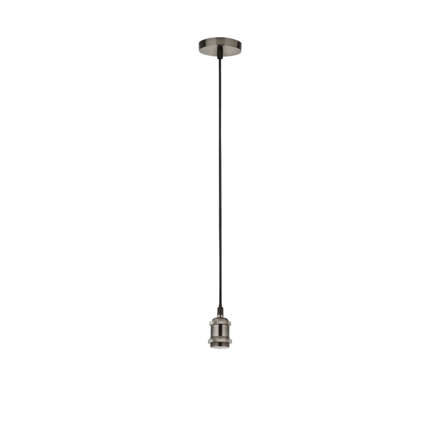 Searchlight - Pendel med kabel SUSPENSION 1xE27/60W/230V sølvfarvet