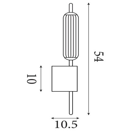 Searchlight - LED-dæmpbart vægarmatur CATTAIL LED/6W/230V