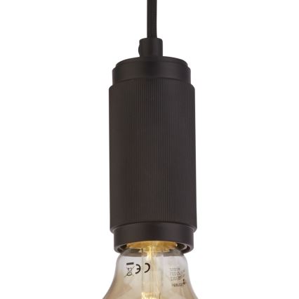 Searchlight - SUSPENSION pendel med kabelophæng 1xE27/60W/230V sort