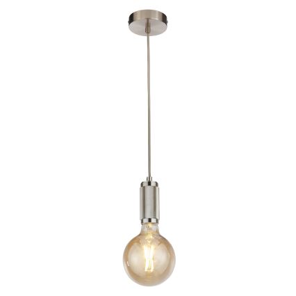 Searchlight - Pendel på kabel SUSPENSION 1xE27/60W/230V sølv