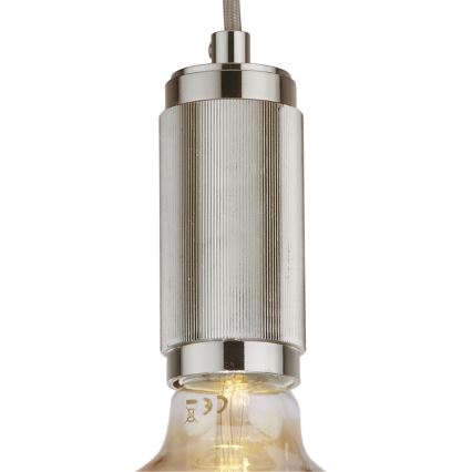 Searchlight - Pendel på kabel SUSPENSION 1xE27/60W/230V sølv